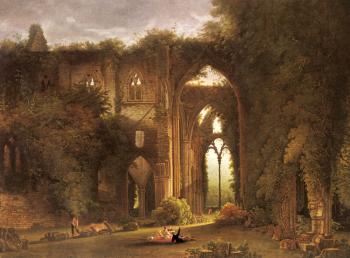 塞繆爾 科爾曼 Tintern Abbey With Elegant Figures 塞繆爾 科爾曼 Tintern Abbey With Elegant Figures